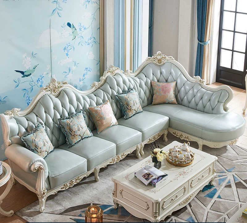 hotel germany living room wooden leather sofa design