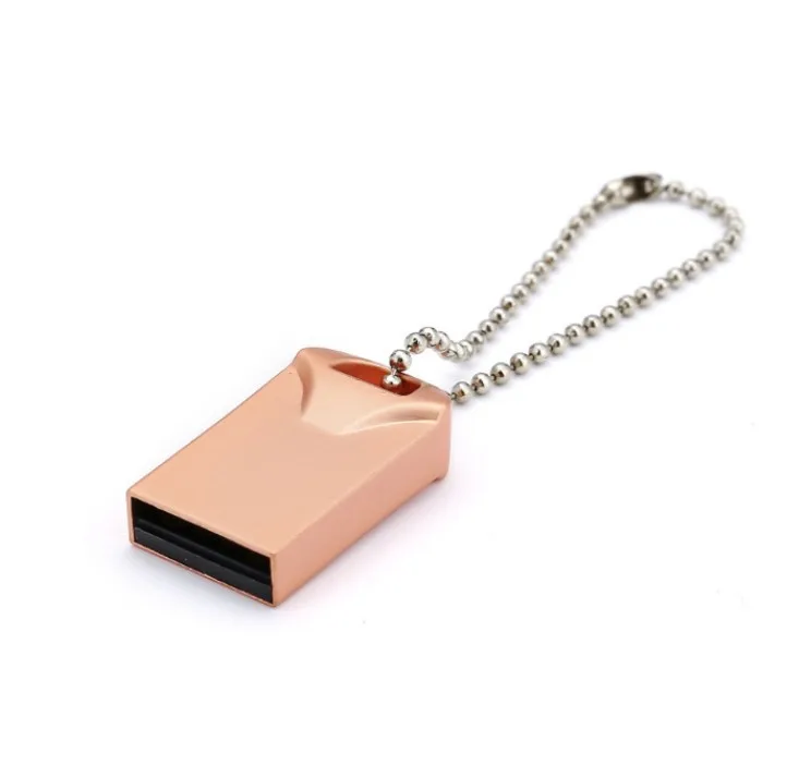 Custom LOGO Metal Silver Gold Mini USB 2.0 Memory Flash Pendrive Gadget 2gb 4gb 8gb bulk cheap good quality USB Flash Drive