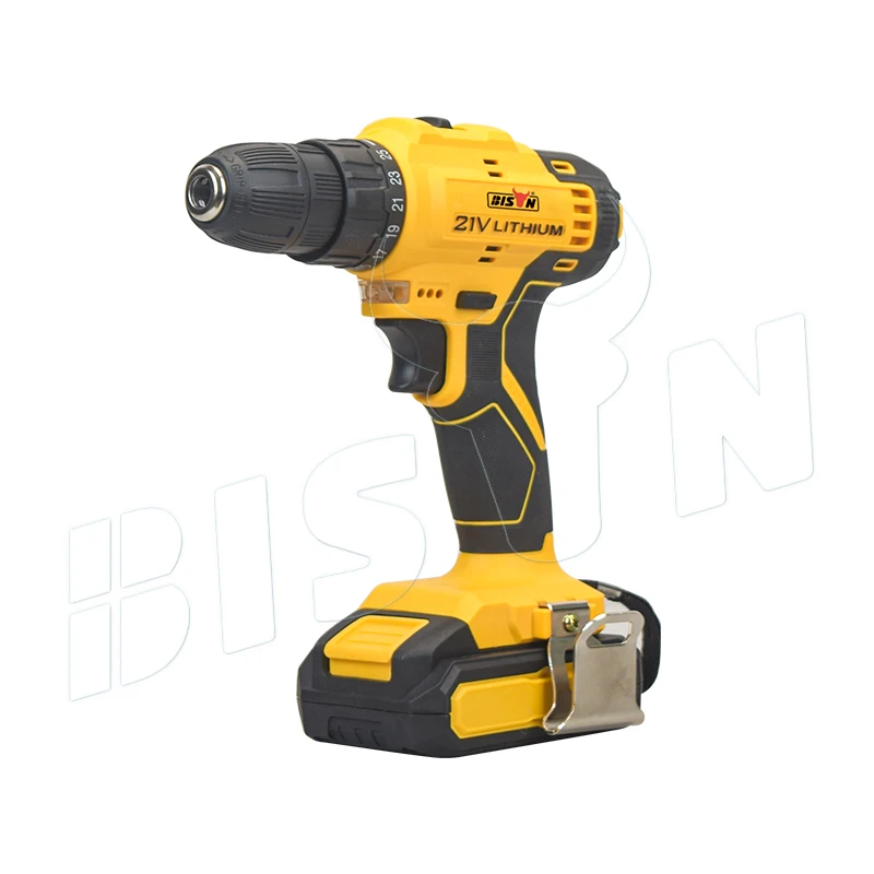 Bison 110V 220V 50HZ Black Red Mini Drilling Machine Cordless Power Drill With Led Light