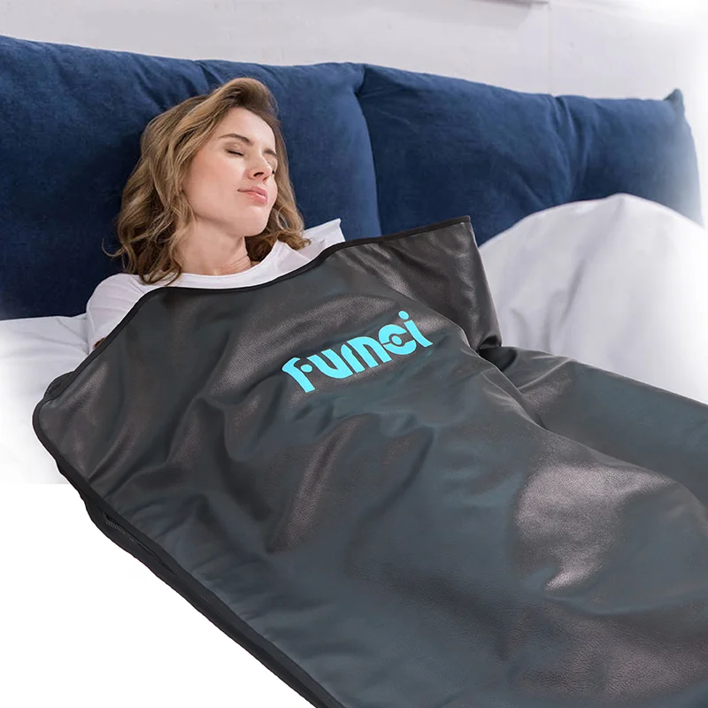 FUMEI infrared sauna blanket with stones red light salon leds sauna slimming blanket