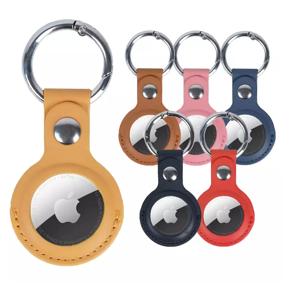 New PU Leather Case Protective Keychain Holder For Airtag Apple