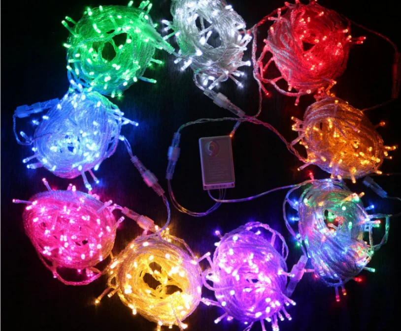 
Holiday waterproof mini decorative led string light 5mm quality outdoor house Christmas lights rainbow x100 strobe 