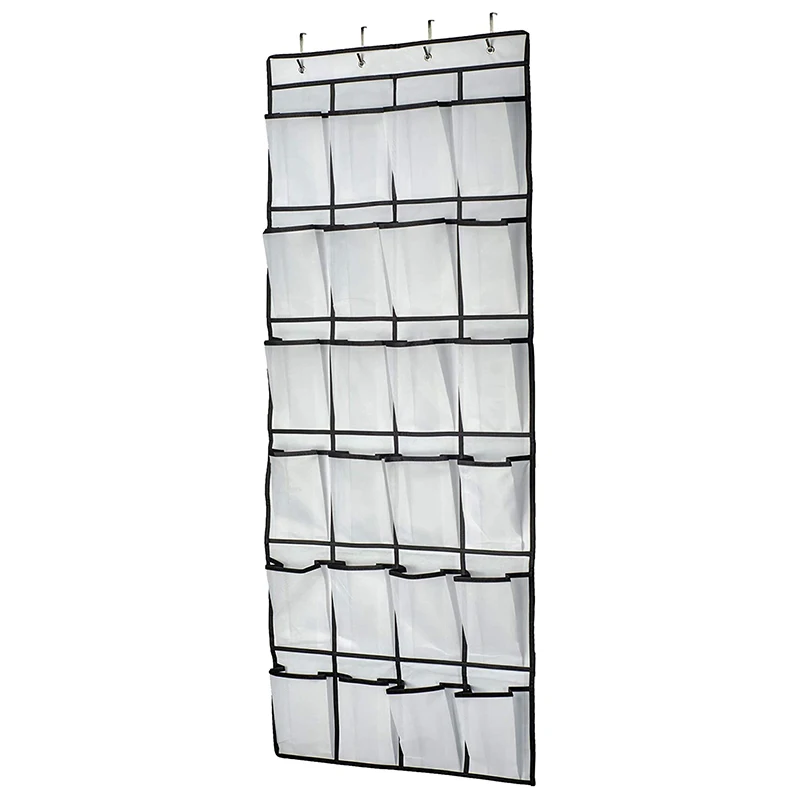 Eco-friendly Hanging Organizer Over the Door, Shoe Racks, 24 Pockets Non-woven Storage hanger for Bedroom Bathroom Closet
