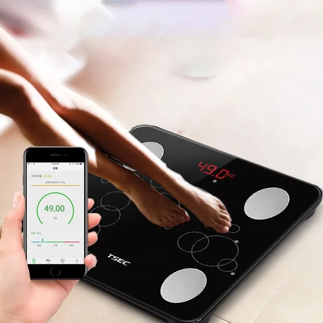 LeaOne Most popular smart weight body scale smart bodyfat download digital scale on mobile phone scale