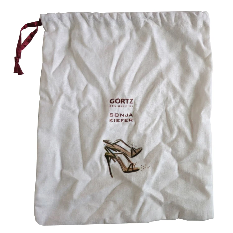 
Small cotton storage travel sports storage bag protective storage bag canvas drawstring shoe bag 