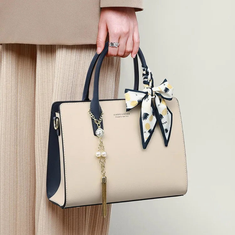 2024 Fashion Wholesale No Brand Oem Italian Luxury Designer Ladies Black Red Genuine Cow Real Leather Handbag Hand Bag For Women
