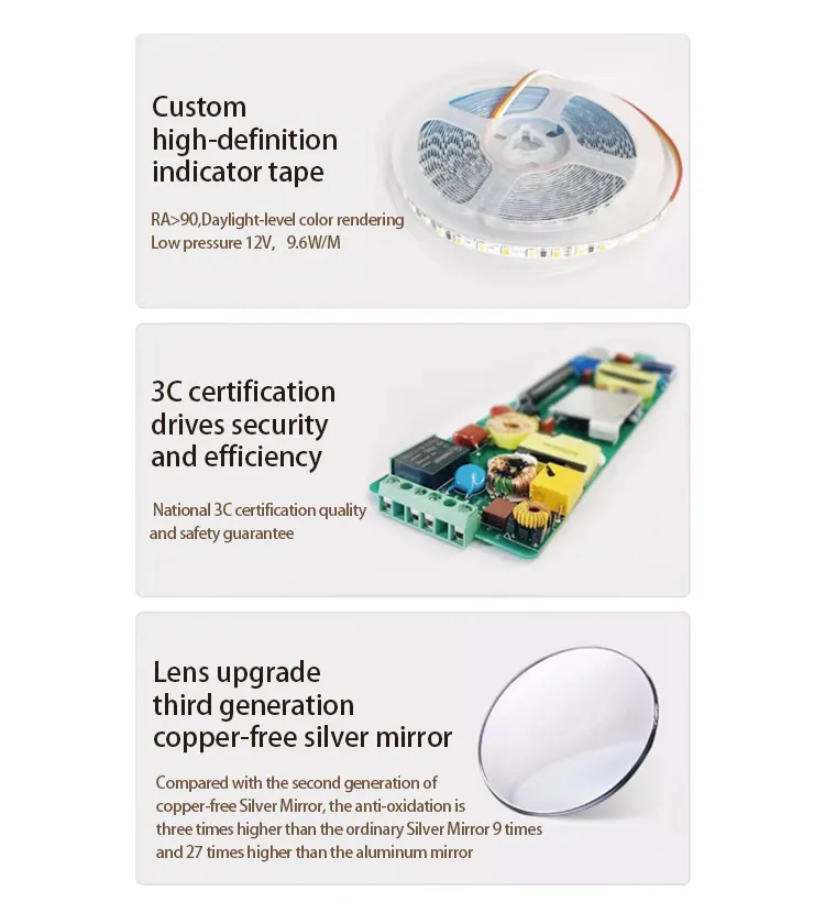 contemporary design bathroom mirror with led light smart led bathroom mirror with touch screen mirror with led light