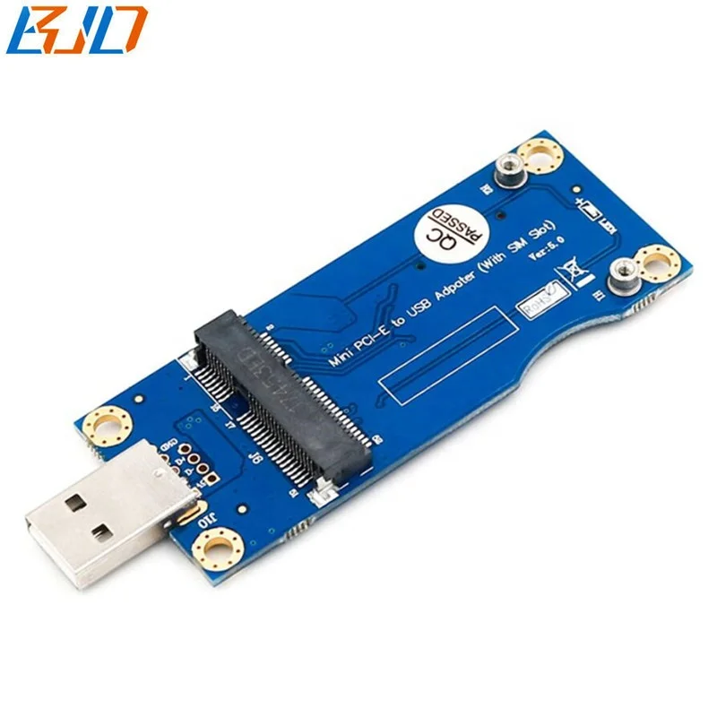 Mini PCI-E 52Pin к USB 2,0 адаптер карты со слотом для SIM-карты VER 5,0 для GSM GPRS GPS 3G 4G LTE модемный модуль в наличии