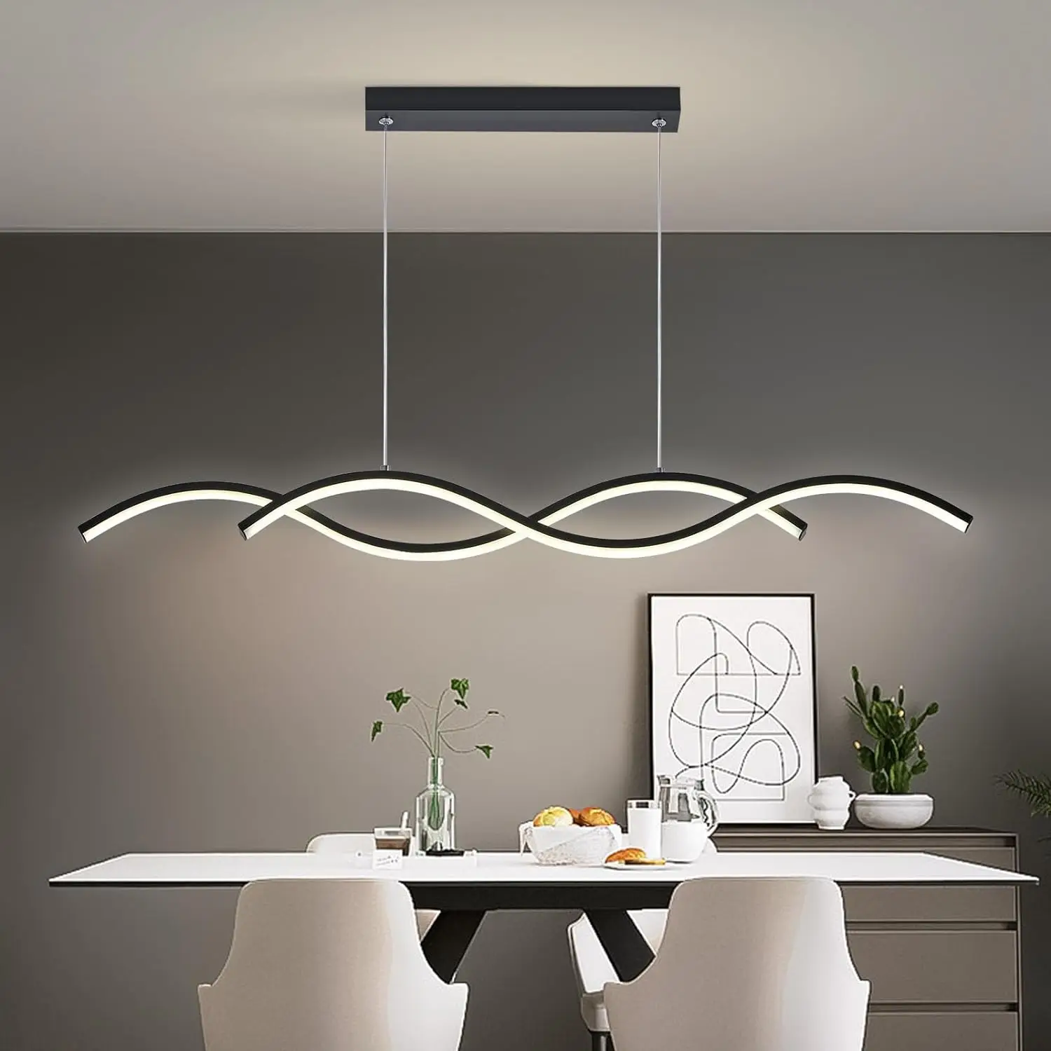 Modern Simple Design chandelier aluminum long linear led pendant lamp Modern Hanging Lamp