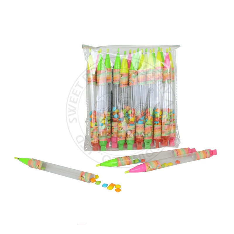 Pencil Shaped Whistle Bubble Gum Toy Candy