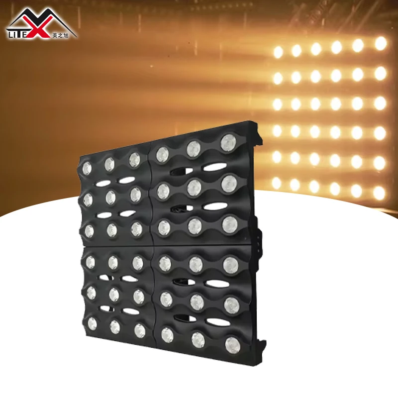 Wholesale professional audio video equipment dmx lighting 3w*36pcs led wash warm white gold matrix beam blinders light for disco