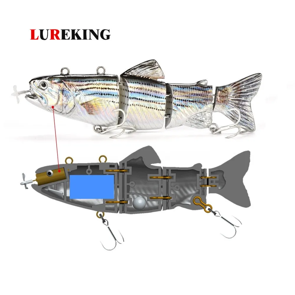 Ebay, лидер продаж, W0808, USB зарядка, Роботизированная Рыба, перезаряжаемая самоплавающая рыболовная электрическая приманка, необходимая многосоставная плавающая приманка