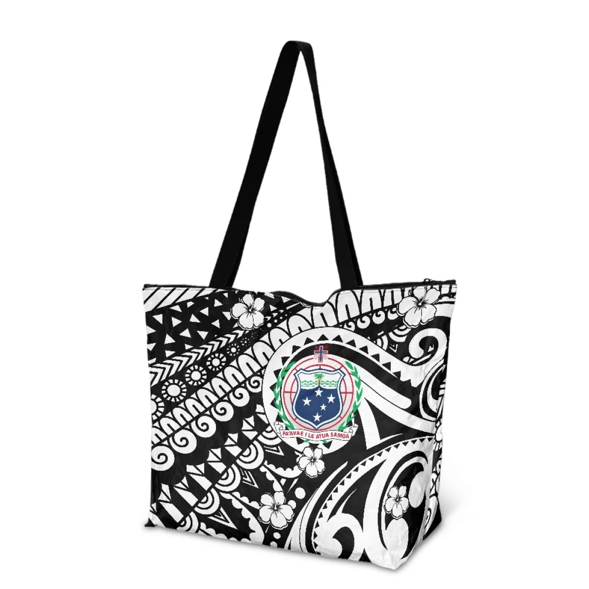 Sale Dupont Tyvek Tote Bag Samoa Flag Coat of Arm Tribal Tattoo With Hibiscus Luxury Shoulder Bag Man Big Shoulder Bag Woman
