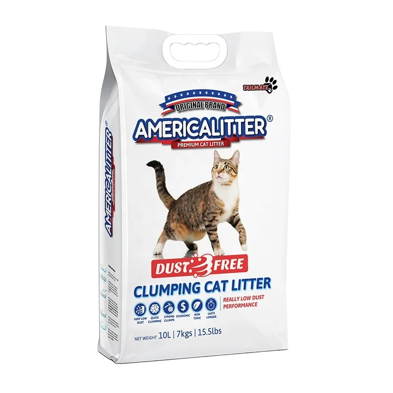 2024 New Product Factory Direct America Litter Dust Free Clumping Cat Litter with Lemon 10L 7kg