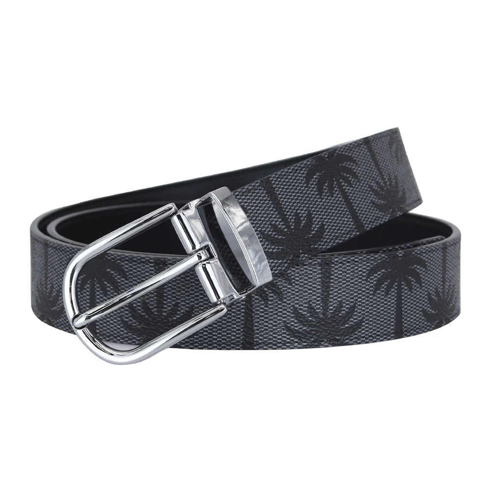 Professional Custom Logo Luxury Business Genuine Leather Printed Automatic Belts For Men