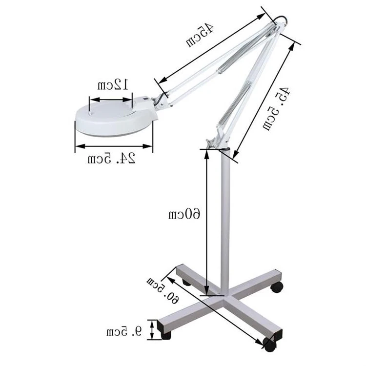 LT-86E Mobile Salon Floor Magnifying Glass LED Lamp Cosmetic Lamp for Aesthetics