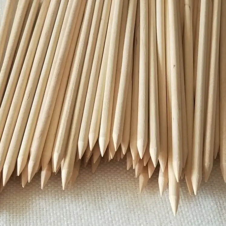 Wooden manicure sticks orange wood stick for nail cuticle pusher remover point drill rod