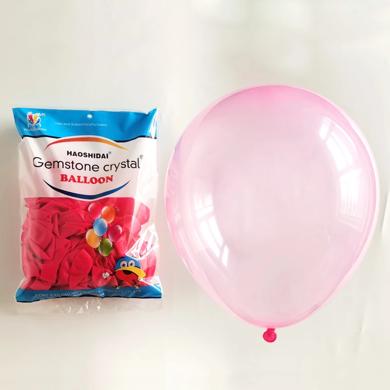 Wholesale bulk 100pcs pack crystal globos bobo round latex balloon for Party decoration