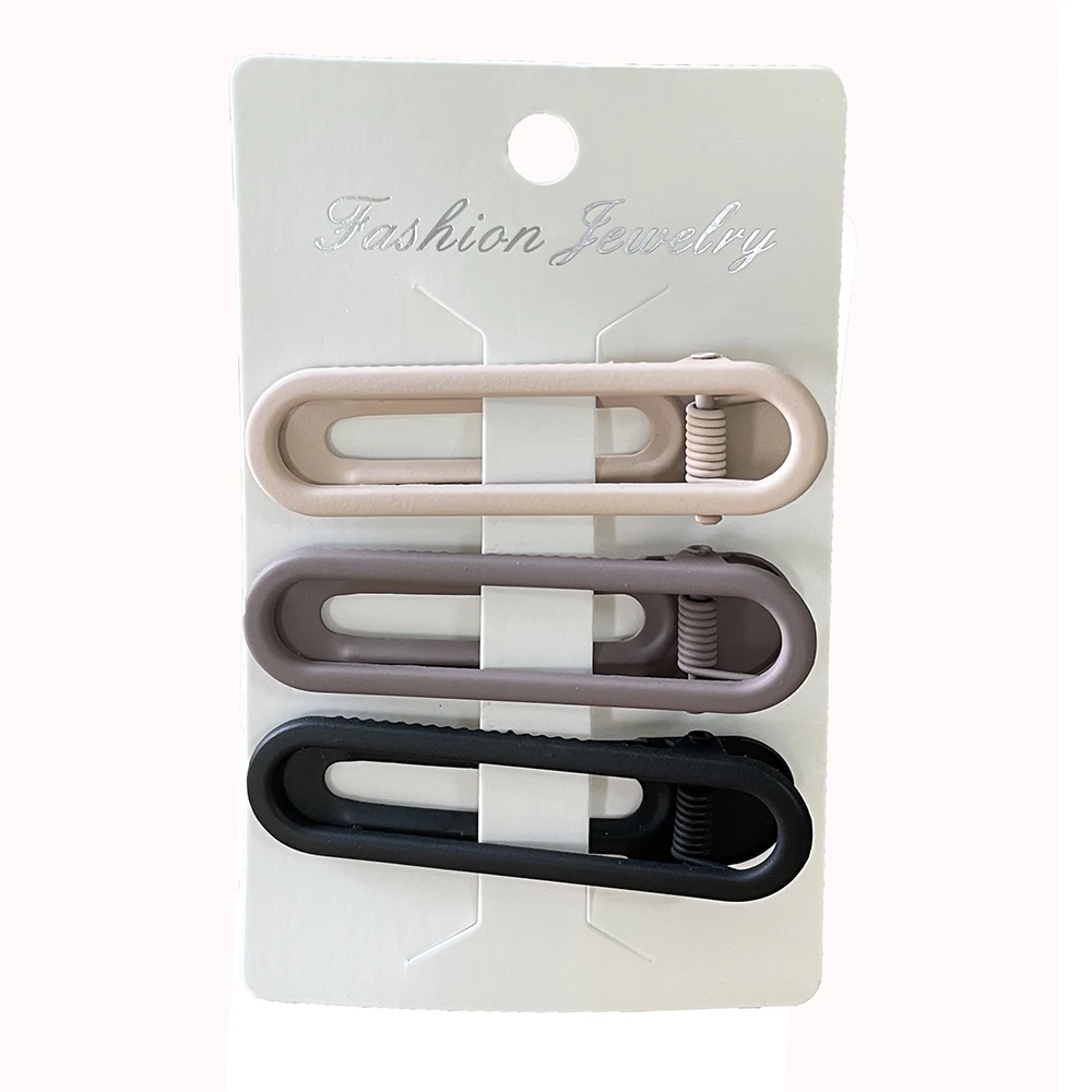 Strong Hold Matte Hair Clips Premium Hair Barrettes Rubber Paint Snap Hair Grips Accessories For Women And Girl