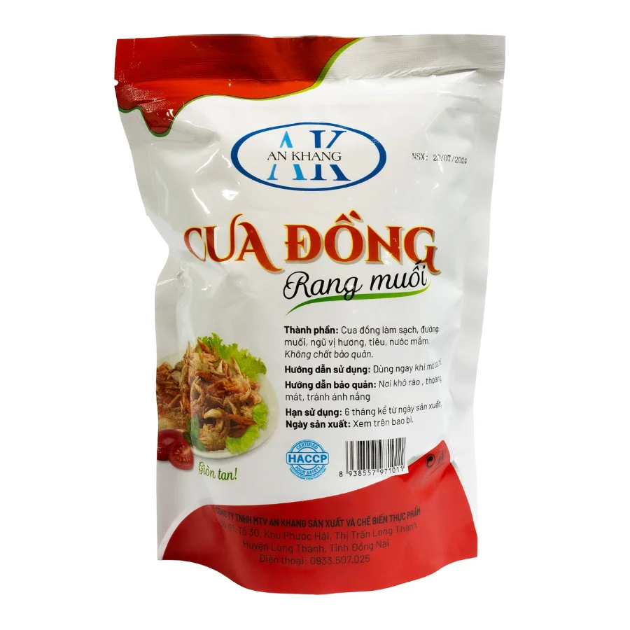 Eco-Friendly Wholesaler Price Fresh Ingredient Salted Crab HACCP Certification Carton Box Packing From Vietnam Factory