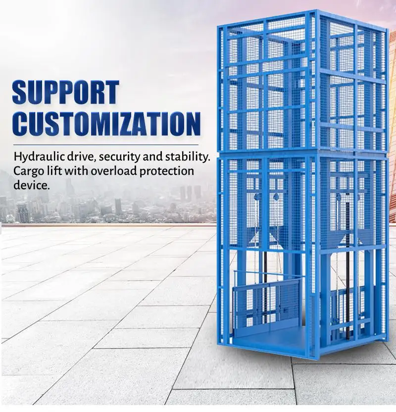 China Manufacturer 1500kg Hydraulic Cargo Elevator Double Cargo Loading Platform With Factory Price