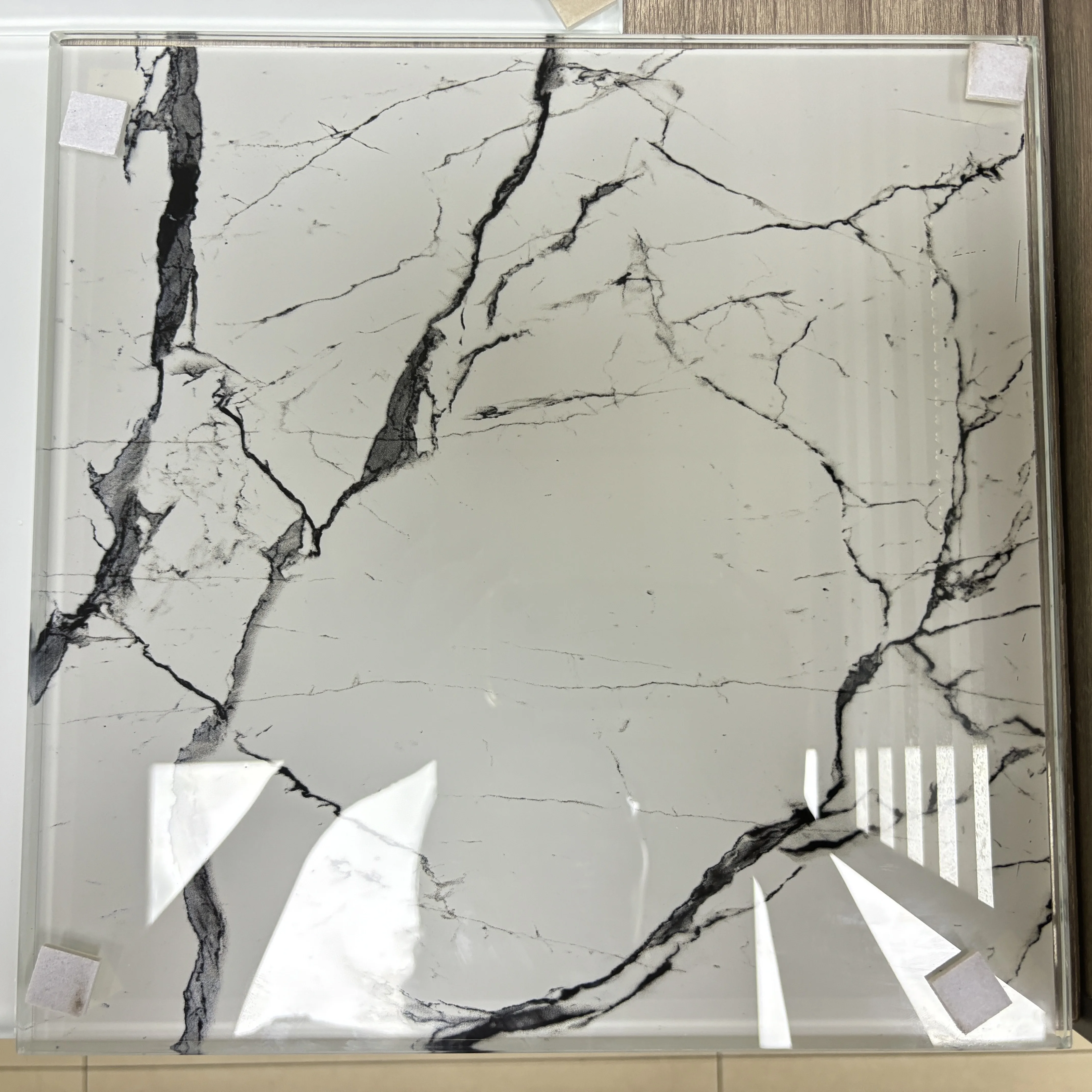 Factory Customization 3-19mm Digital Printed Silk Screen Glass with Marble Pattern on Tempered Glass Panel