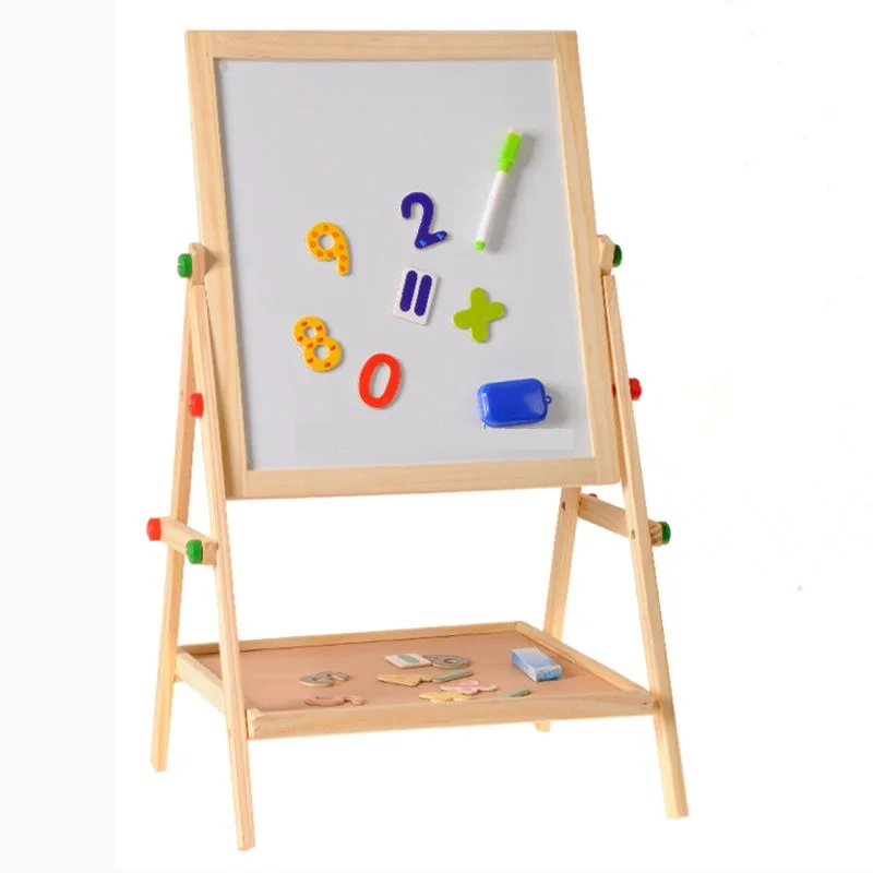 Оптовая продажа, деревянная игрушка, двухсторонняя детская доска для рисования, доски, игрушки, сделанные на заказ, деревянная доска для рисования