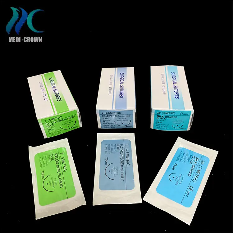 Variety medical private label monofilament polypropylene suture chromic catgut surgical sutures
