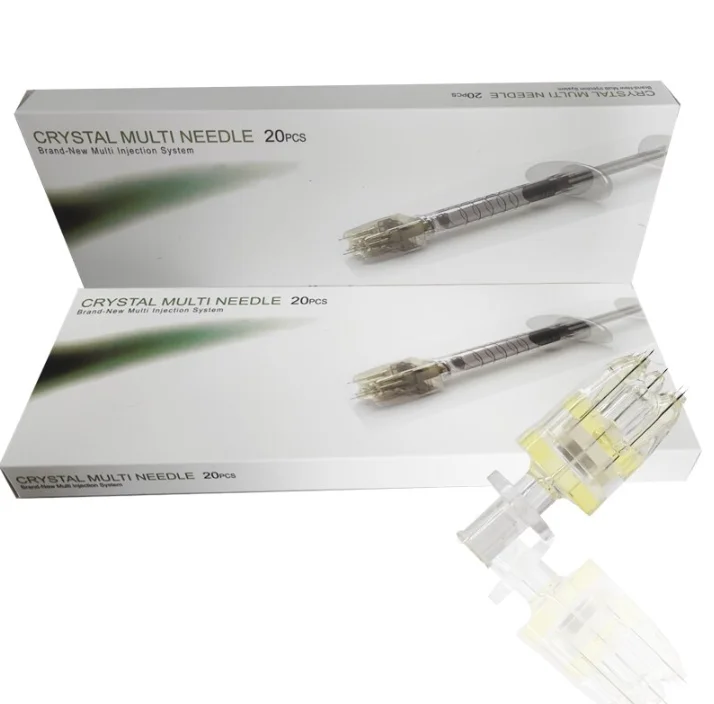 2023 crystal 5 pin multi mesotherapy needles use by hand For Hyaluronic Acid Dermal Filler Injections