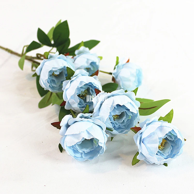 Love Bird and Peonies Art Wall Decor New Style 7 Heads Artificial Flower Peony for Wedding Road Guide