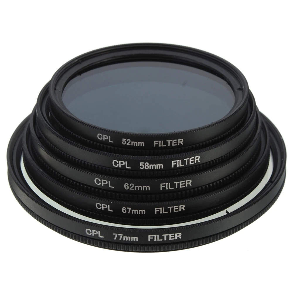 
Circular Polarization Plano Film Action Polar Pro Glass Mirror CPL Polarized Lens Camera Filter Set 