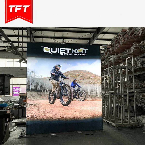 China Contractor Tension Fabric Double Sided Backlight Modular Exhibition Stand Stall Booth 4X2 With Tv