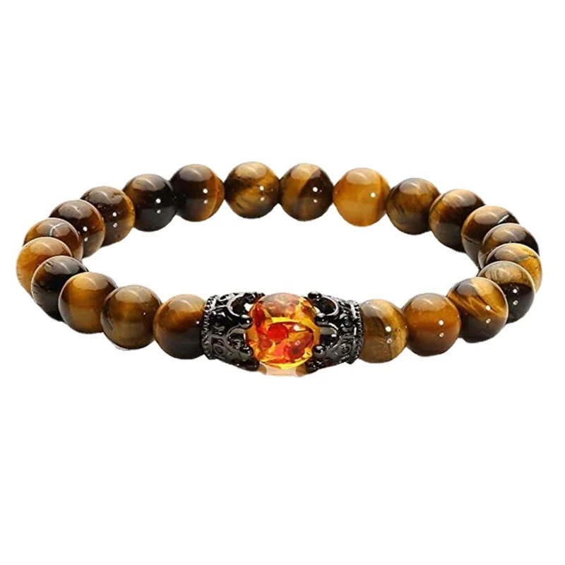New Arrival Luxurious Natural Stone Pixiu Charm Tiger Eye beads Bracelet for Men Unisex Fashion Gemstone Accessories