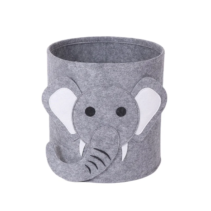 Custom design Animal storage basket collapsible nursery storage box household laundry felt storage basket