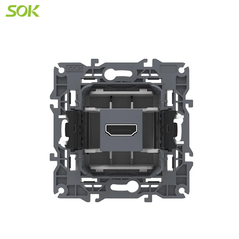 1 gang HDM Power Outlet white wall switch socket eu factory price wall socket