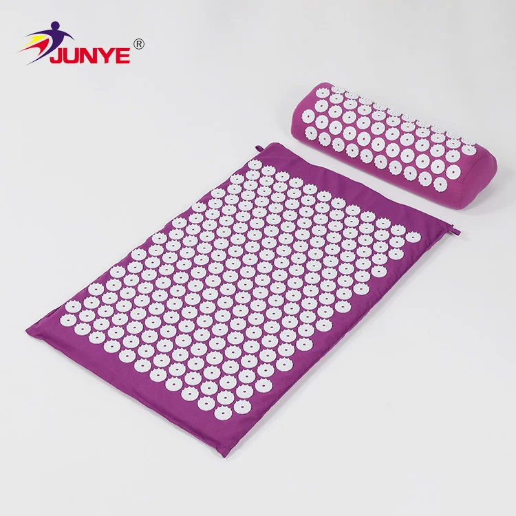 Wholesale acupressure yoga acupressure mat Spike Roller with massage Pillow back body massage accupoint spike mat