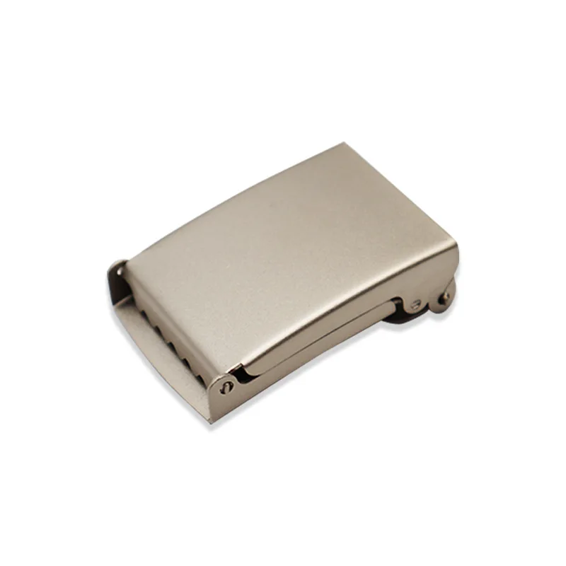 Customize Print Hollow LOGO 40mm Clap Flip Top Metal Buckle for Fabric Canvas Belt