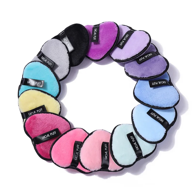 Reusable Makeup Remover Pads  heart shape  Makeup Remover Pads - Microfiber Makeup Remover Wipes
