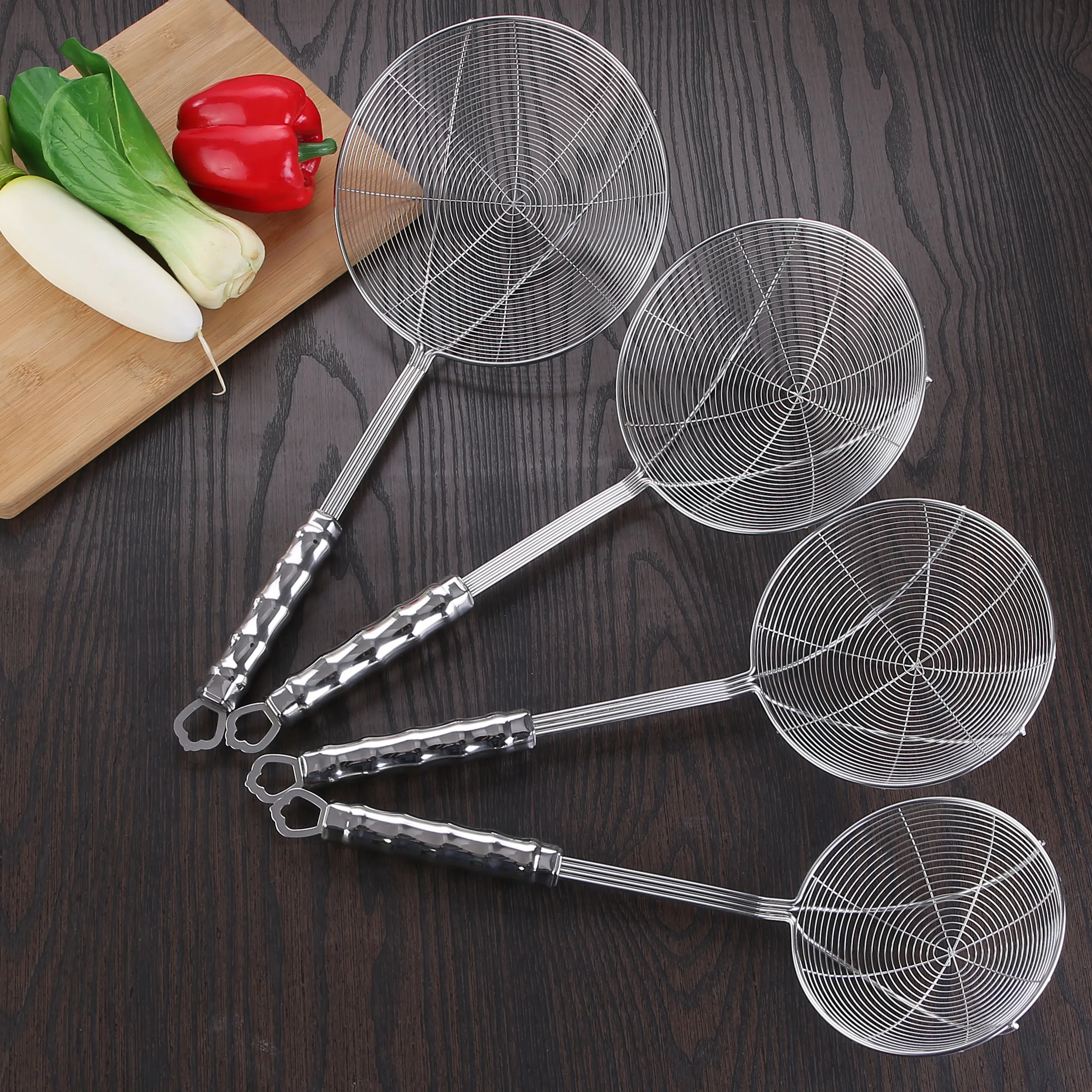 House hold products for kitchen Stainless steel strainer filter fried oil noodle food strainer