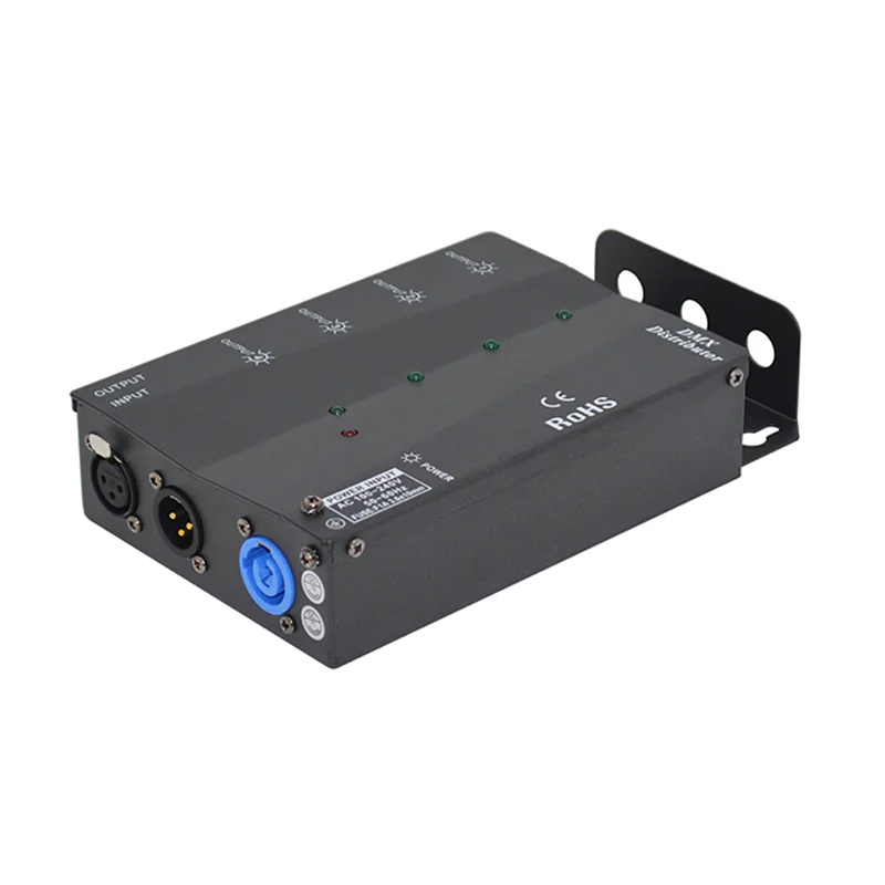 4 Way Splitter DMX Indoor DMX Stage Light Signal Amplifier