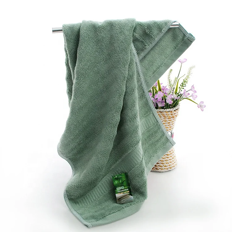 Increase Thick Bamboo Charcoal Fiber Waved Jacquard Bath Towel 70x140 Bamboo Bath Towel