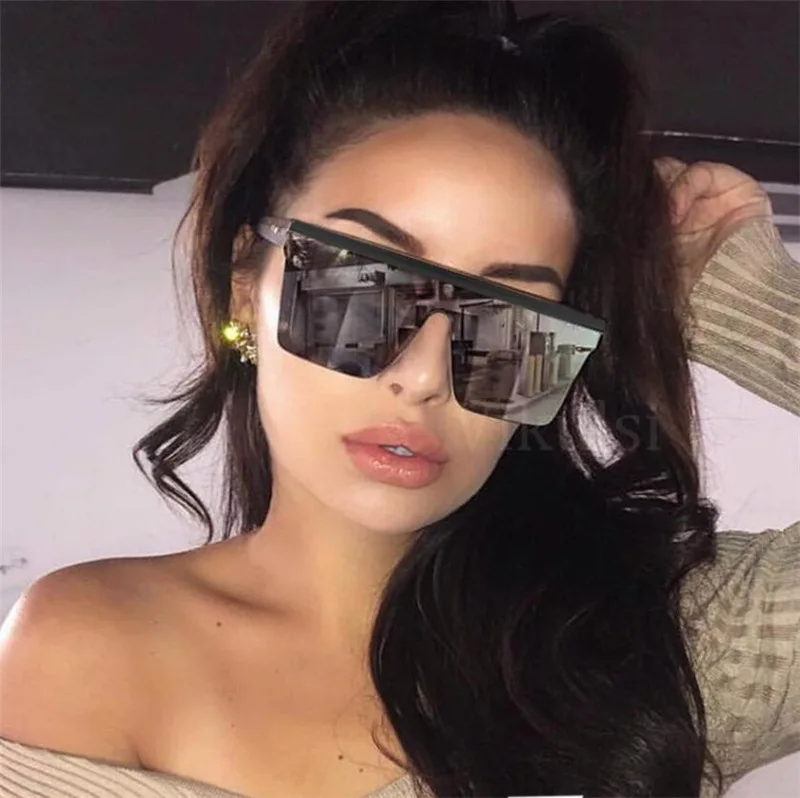 Custom Sun Glasses Black Shades Big Oversized Square Womens Large Frame Sunglasses