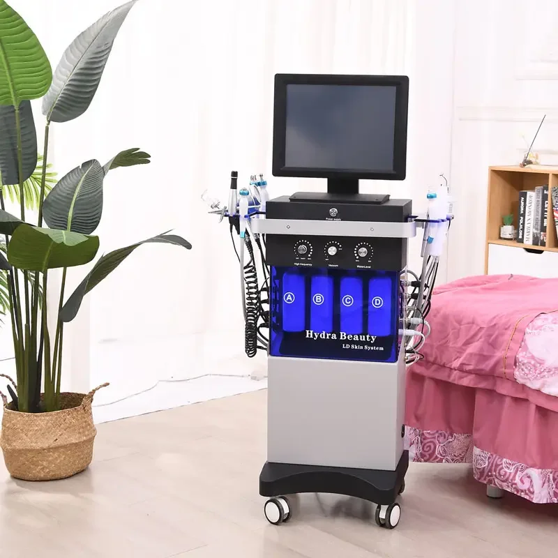 Top quality Low Price 14 in 1 Hydra Oxygen Jet Dermabrasion Hydro Aqua Peeling Beauty Face Equipment Salon Facial Machine