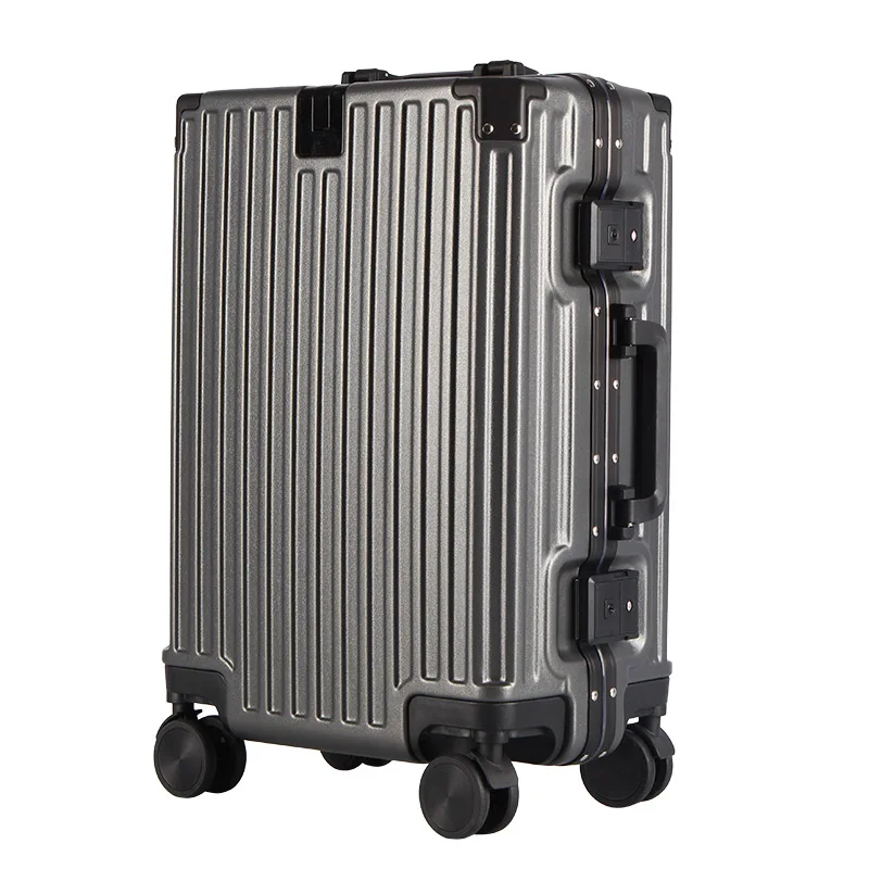 Manufacturers wholesale luggage Japanese aluminum frame rod zipper box male and female students 20 inch carry on