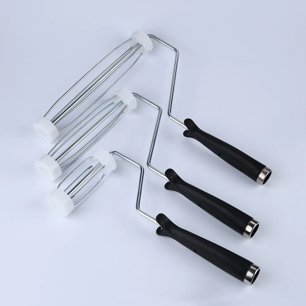 American style roller frame 4 cages frame right angle roller frame with plastic handle with metal circle