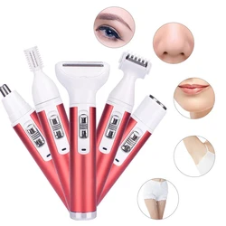 5 в 1 Многофункциональный Водонепроницаемый женский эпилятор для удаления волос