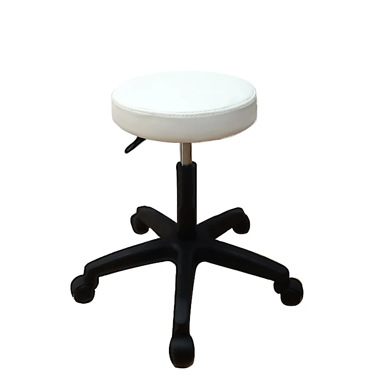 Beauty Spa Pink Stool Adjustable Rolling Salon Stool Hairdressing Master Chair Salon Furniture Barber Chair Chrome Metal Base