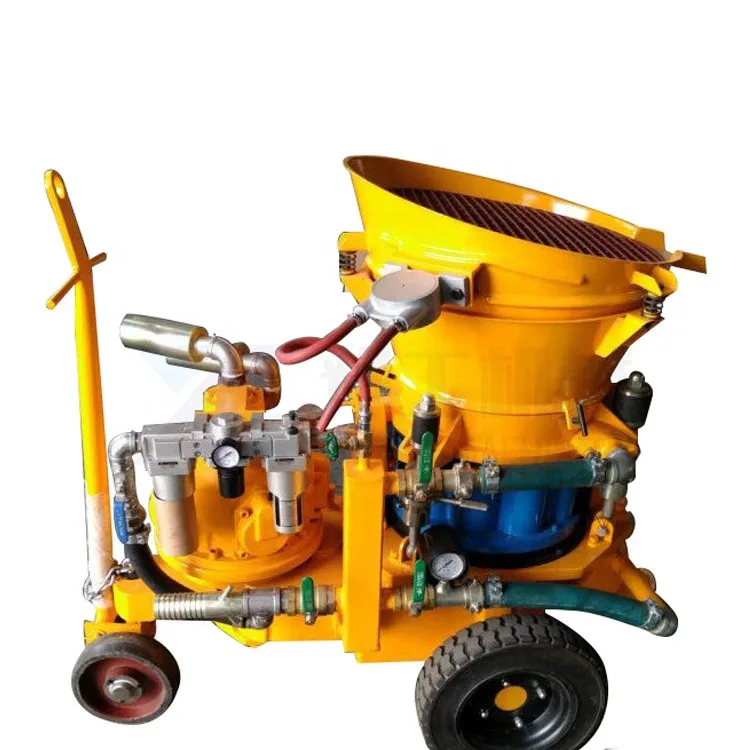 Portable air driven squeeze pump dry wet shotcrete gunite machine