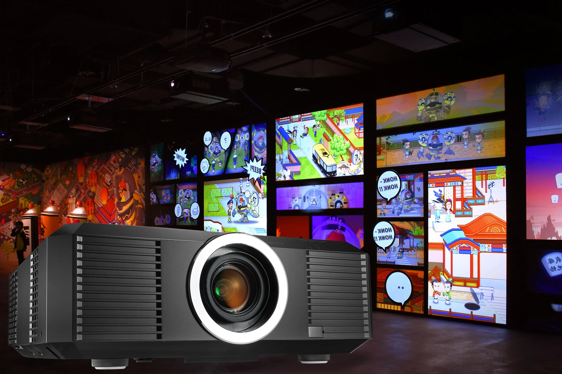 
VIVIBRIGHT PRWU800UP full hd 3d laser dlp led projector wireless video projector 360 degree dome outdoor projector 