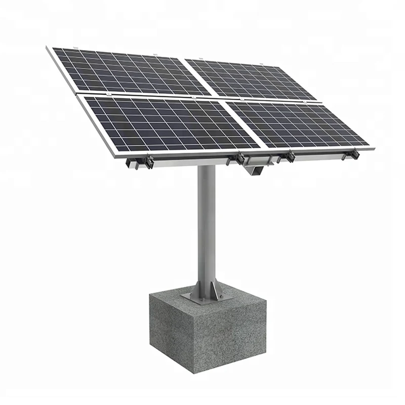 Adjustable Tilt Solar Photovoltaic Pole Ground Mounting System Ground Mounting Bracket Accessories